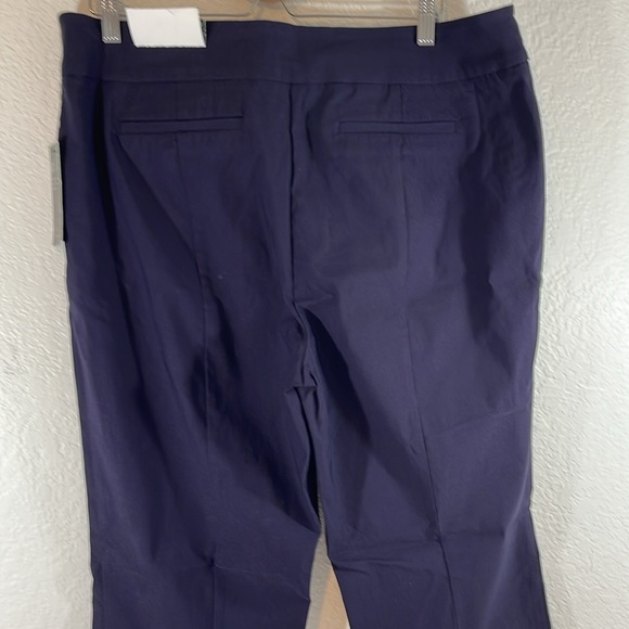 WORTHINGTON Women's Navy Blue Slim Fit Slacks/Pants with Pockets Size 18 NEW - Picture 5 of 10